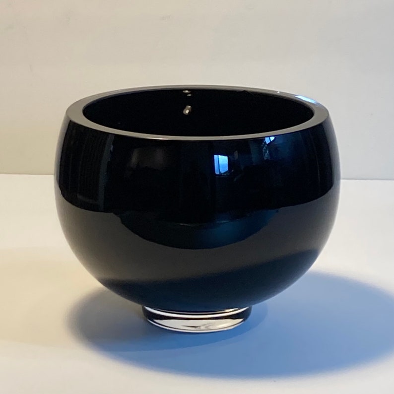 Ilse black glass bowl for Georg Jensen image 5