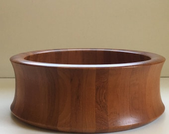 Large Digsmed Staved teak bowl