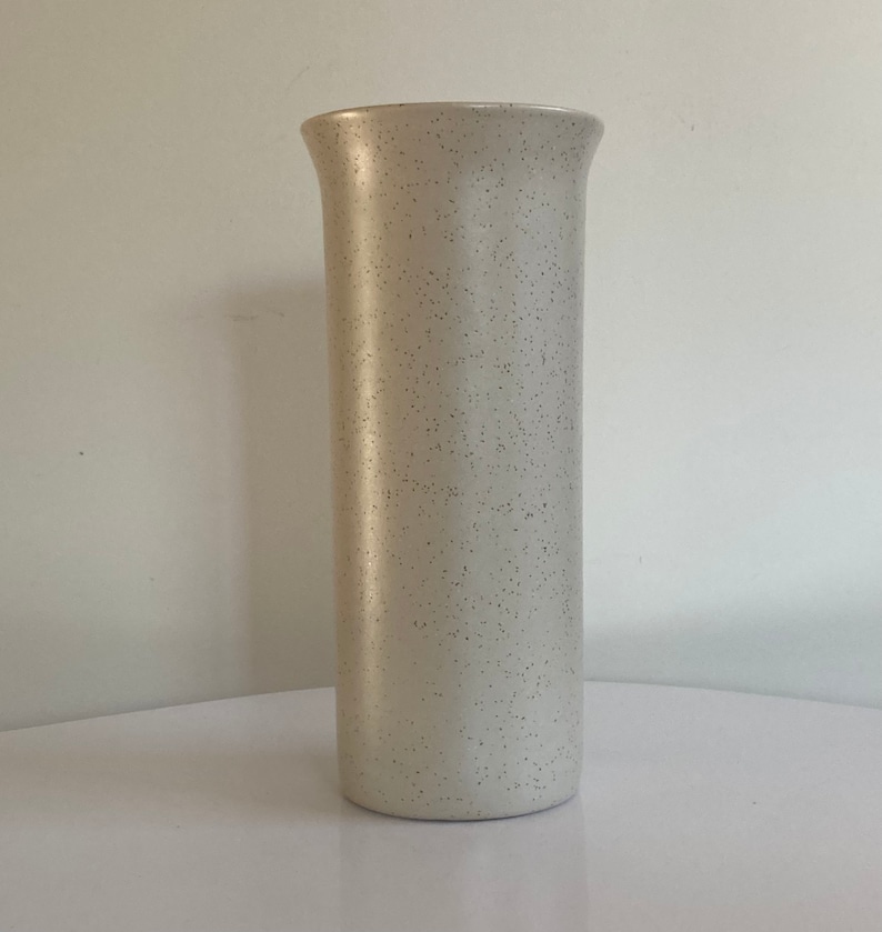 Handthrown specked ceramic modernist vase image 1