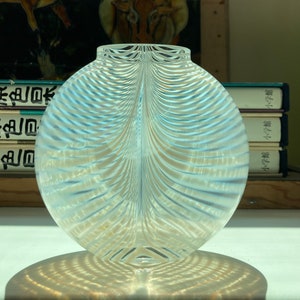 Pulled feather glass vase image 6