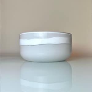 Centerpiece opaline glass bowl by Livio Seguso