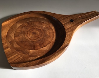 Danish modern midcentury cheese server in teak