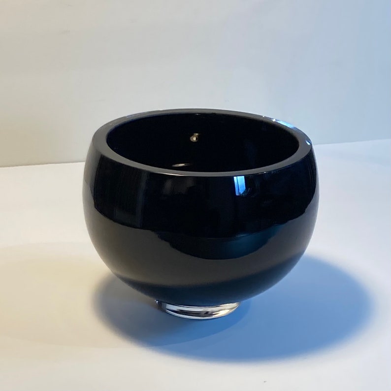 Ilse black glass bowl for Georg Jensen image 8