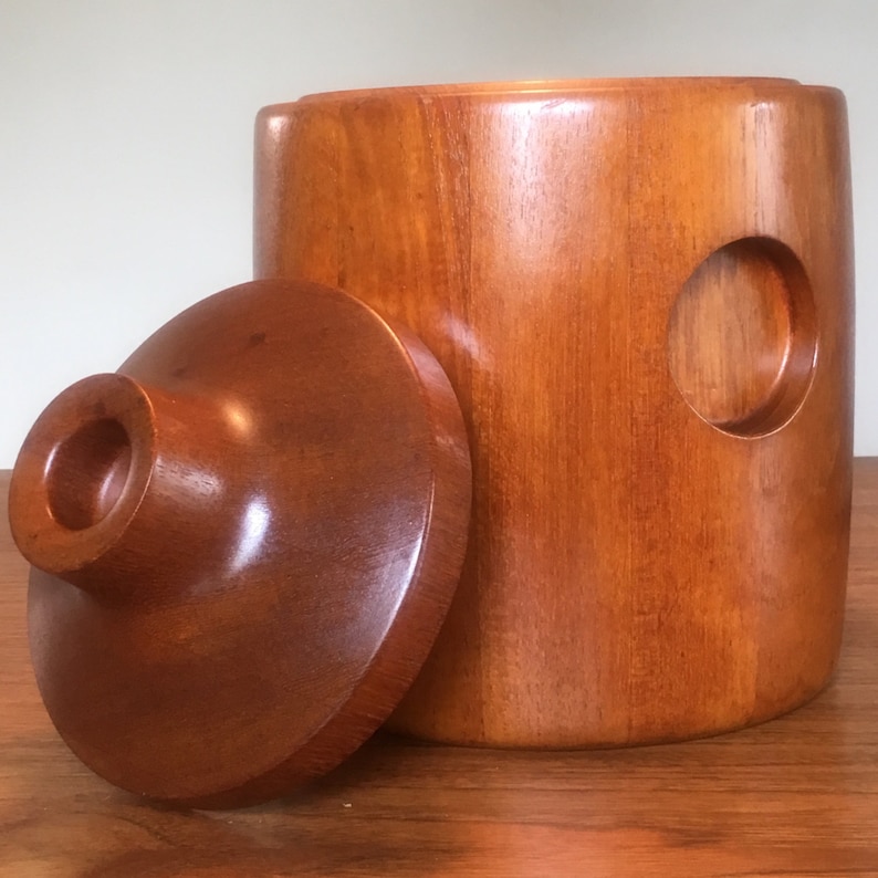 Henning Koppel for Jensen Teak Ice Bucket Etsy