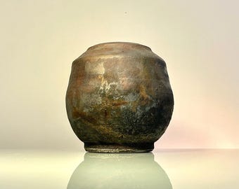 Signed raku vase