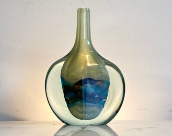 Michael Harris designed glass vase by Mdina of Malta