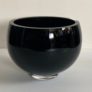 Ilse black glass bowl for Georg Jensen image 2