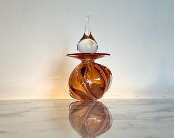 Sommerso style perfume bottle and stopper by Michael Trimpol