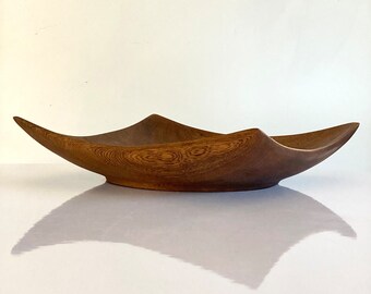 Hand made walnut Wood square bowl