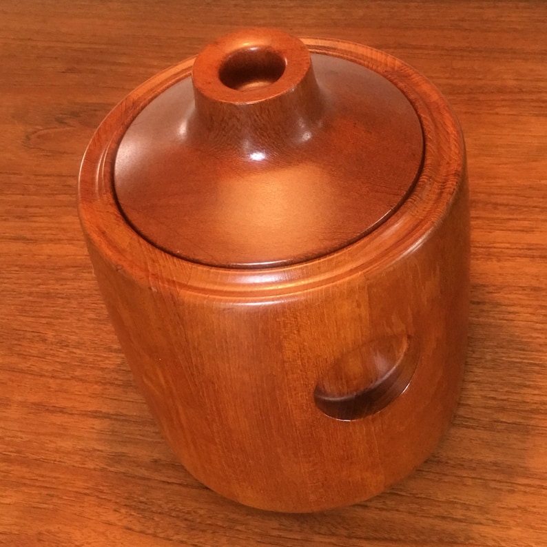 Henning Koppel for Jensen Teak Ice Bucket Etsy