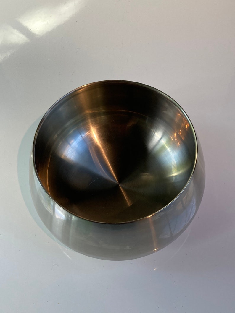 Henning Koppel Stainless Caravel salad bowl for Georg Jensen image 6