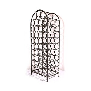 Vintage Arthur Umanoff 40 bottle iron wine rack image 1