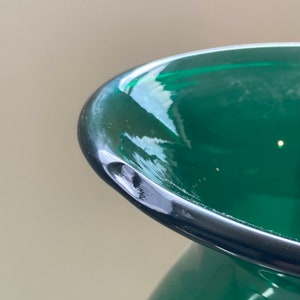 tall Blenko vase 7236 in emerald green handblown glass image 6