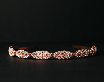 Nichole's Head Band in Rose Gold Color Metal