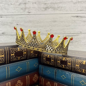 Alex’s Crown in Black, Gold & Faux Red Ruby
