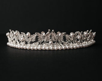 Buffy's Tiara in Silver White Gold Color Faux Pearl - Etsy