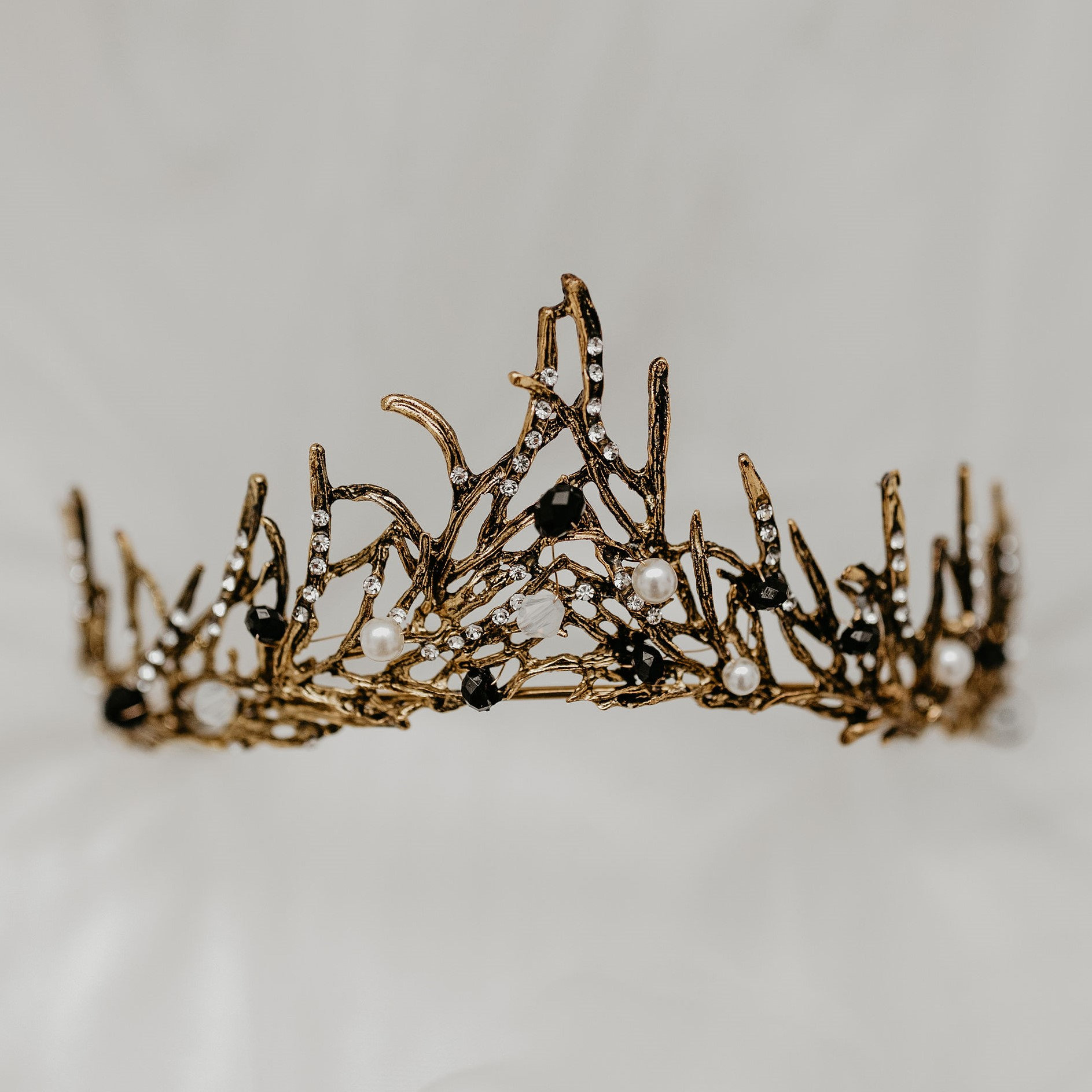Gilda's Tiara in Bronze/ Gold Color Metal, Boho Bohemian