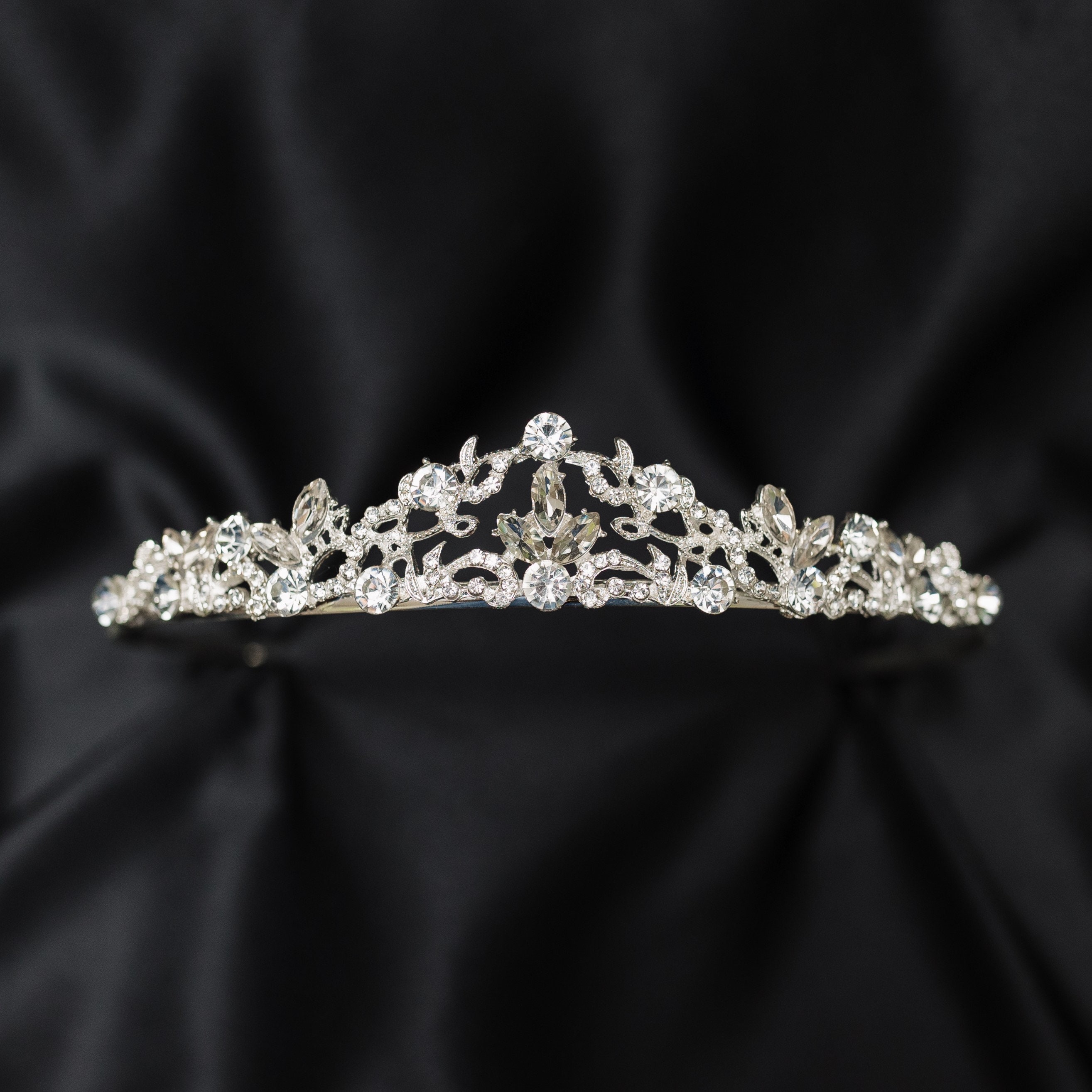Silver tiara Teardrop Tiara in Silver • Quinceanera-Boutique.com main image 2