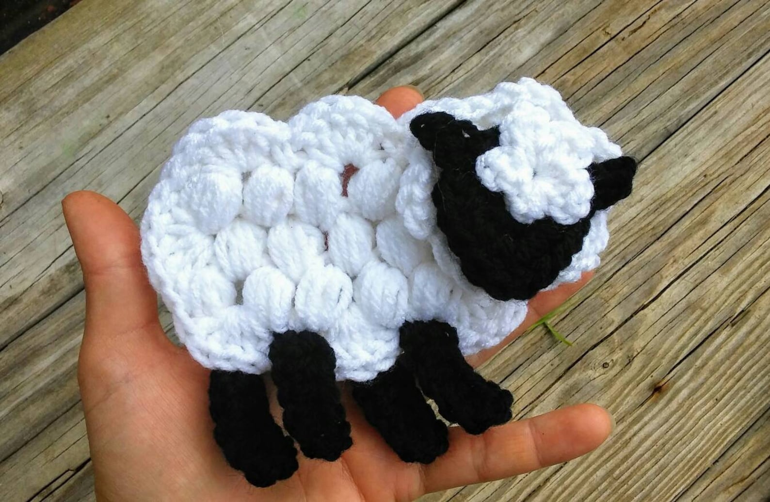 Agnes the Sheep Applique Pdf Pattern, Crochet Sheep Pattern, Lamb