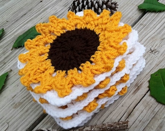 Sunnyflower granny square pattern, easy crochet pattern, crochet sunflower blanket, instant download crochet flower pattern, granny squares