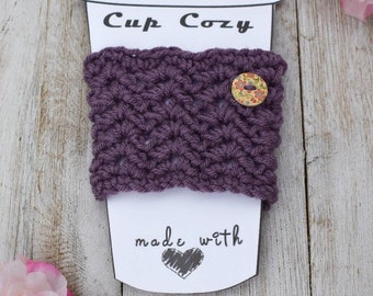 Crochet Pattern - cup cozie digital crochet pattern - instant download easy crochet pattern - cup cozy pattern - coffee cozy instructions