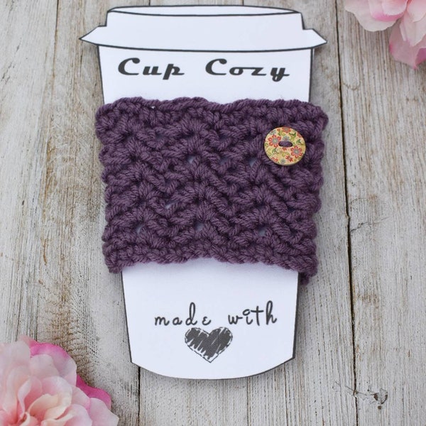 Crochet Pattern - cup cozie digital crochet pattern - instant download easy crochet pattern - cup cozy pattern - coffee cozy instructions