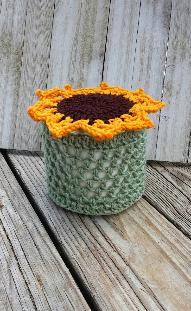 Pattern Sunflower Toilet Paper Cover Crochet Pdf Pattern Etsy Canada