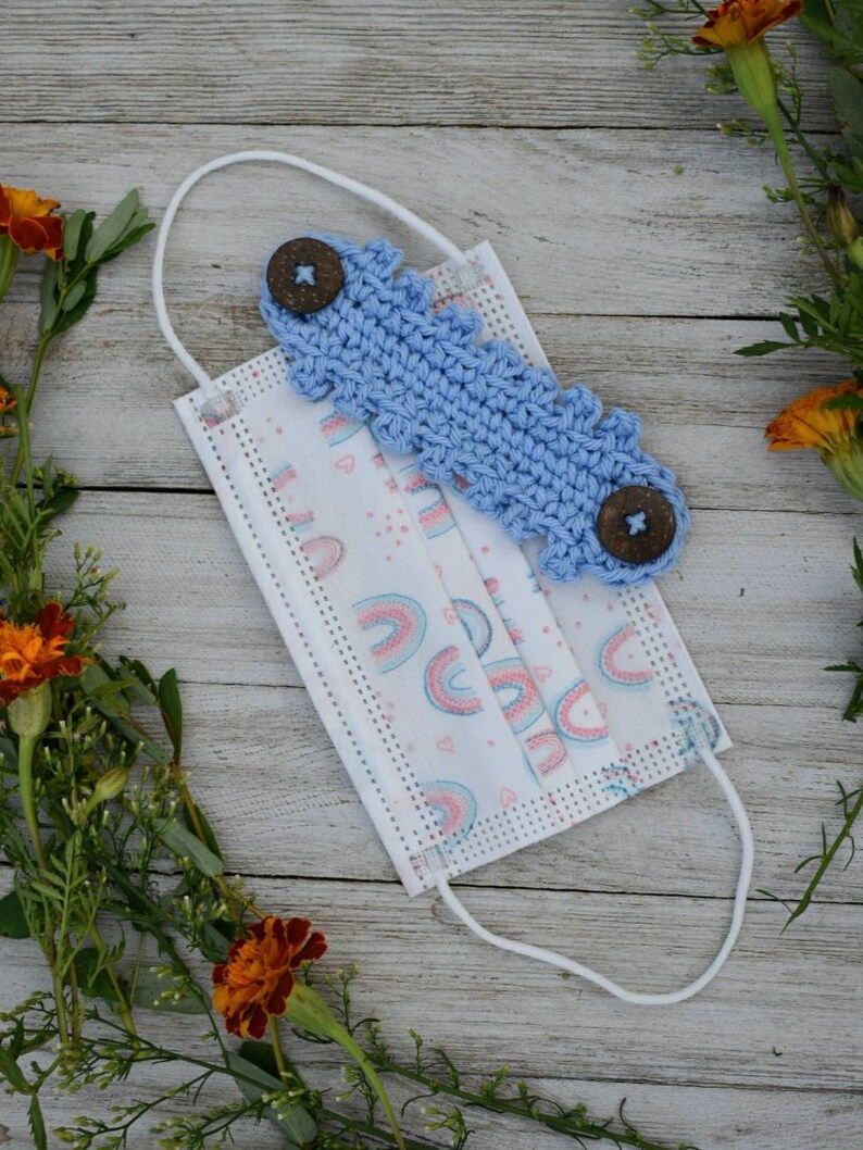 Face mask extenders crochet ear saver pattern easy crochet Etsy