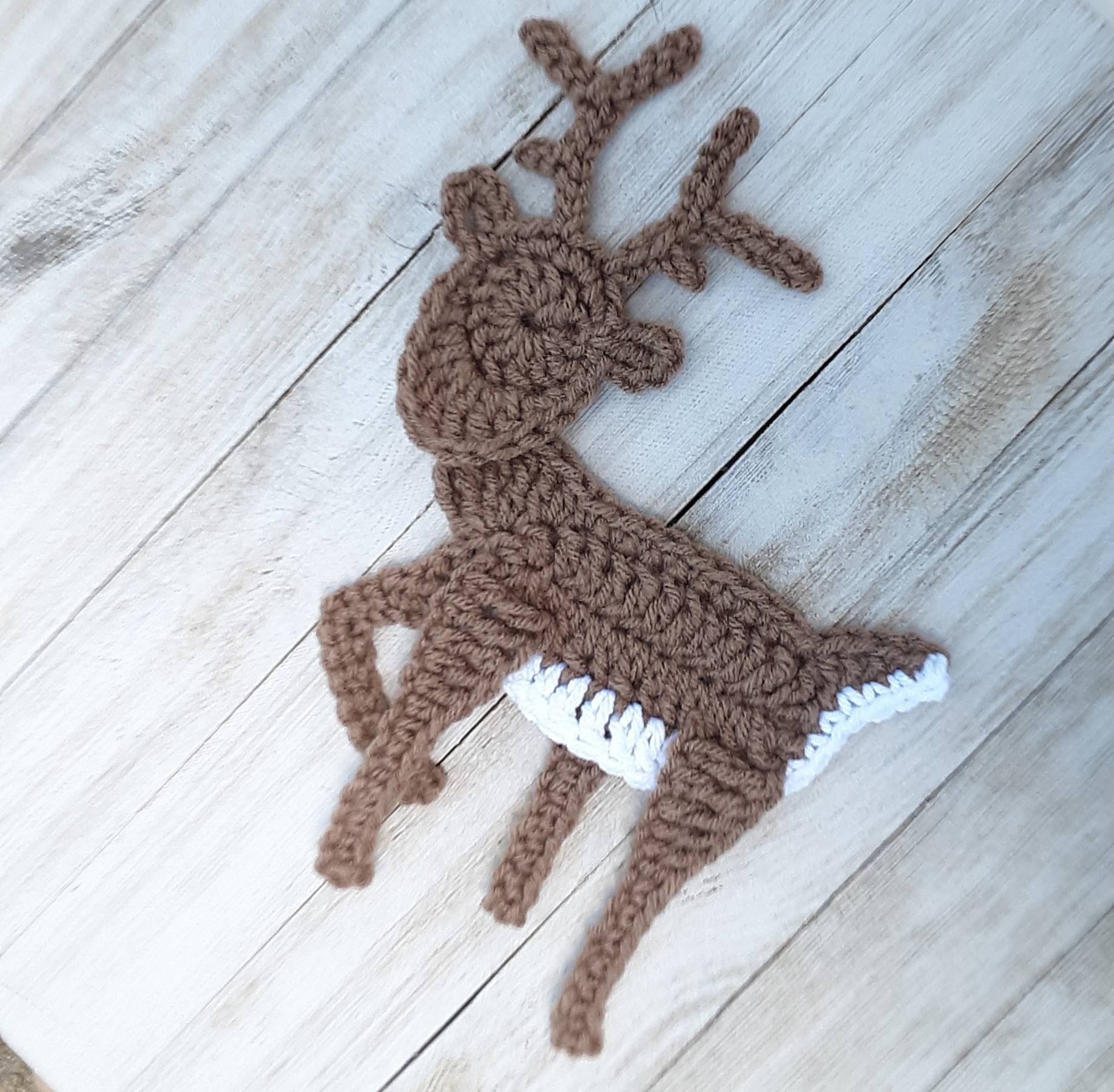 Backyard Buck Whitetail Deer Applique Crochet Pattern Etsy
