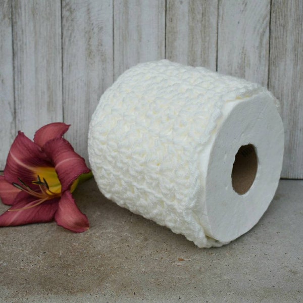 Toilet Paper Cover Pattern, Beginner crochet pattern, instant download pdf toilet paper cozy pattern, easy crochet bathroom cozy