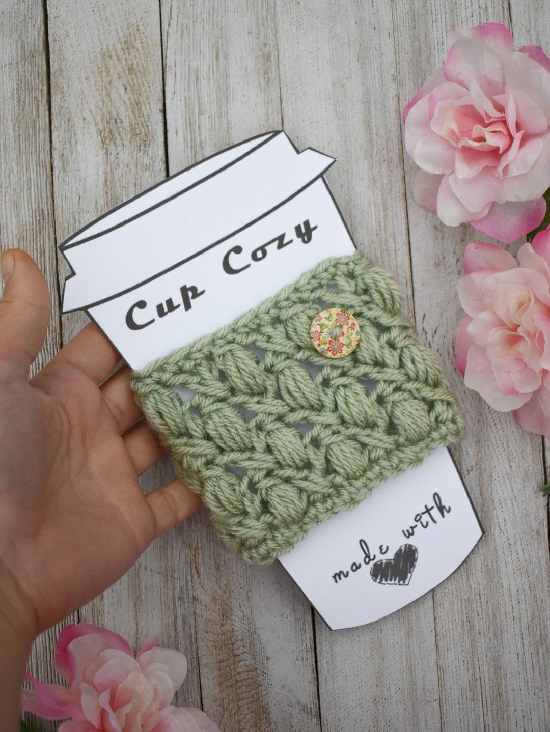 Crochet Pattern Cup Cozie Digital Crochet Pattern Instant Download Easy Crochet Pattern Cup Cozy