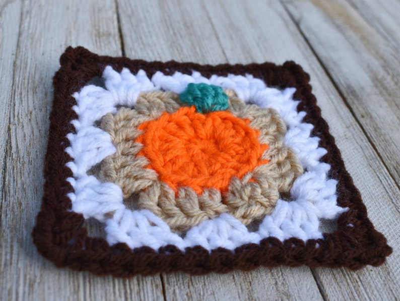Pumpkin Granny Square Crochet Pattern, Easy Beginner (PDF Pattern) image 6