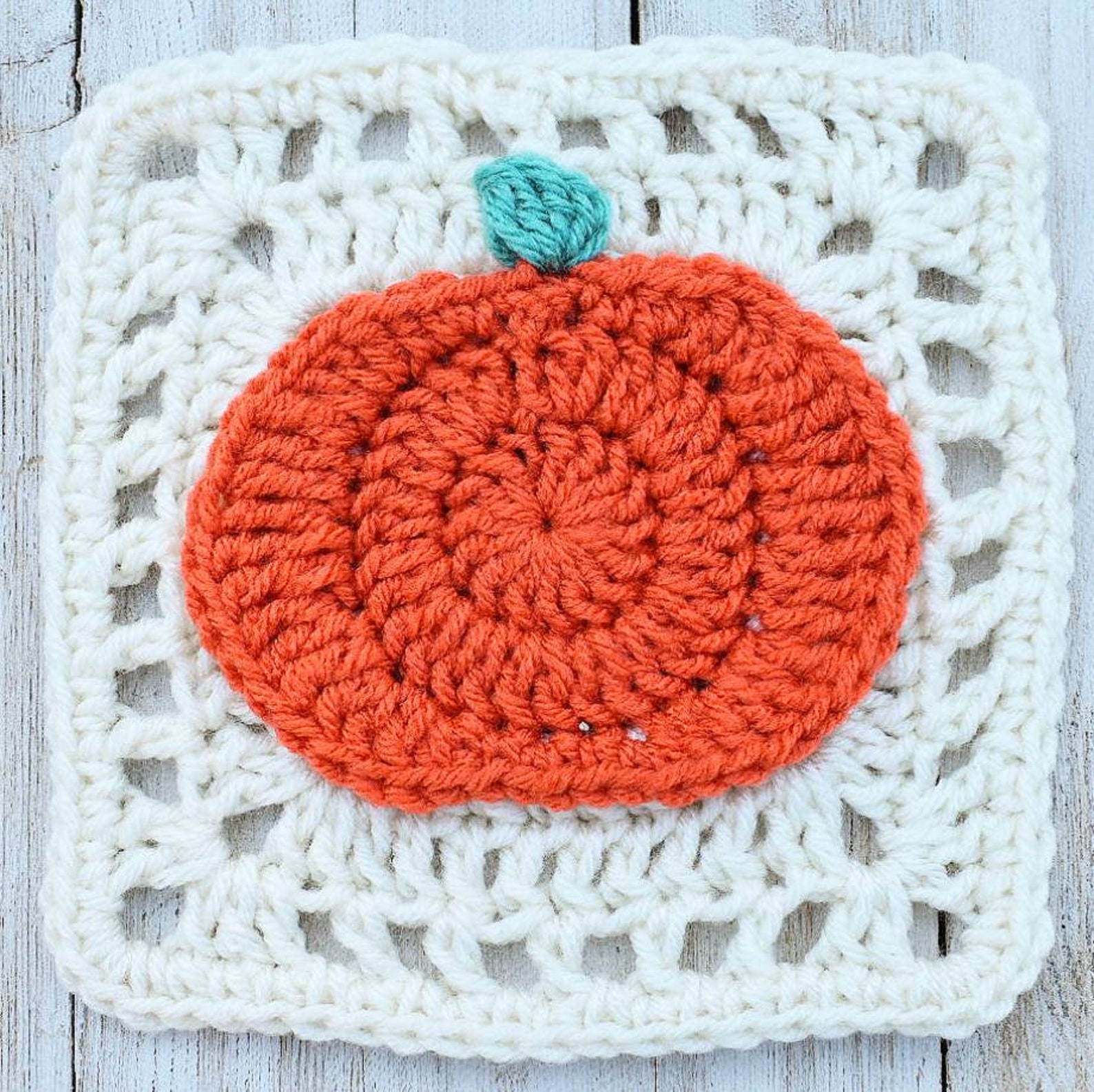 Pumpkin Granny Square Pattern Instant Download Easy Crochet Etsy