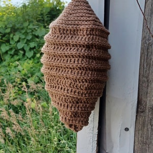 Crochet Decoy Wasp Nest Pattern, digital instant download, all natural bee repellent, crochet beehive instructions, patio and garden decor