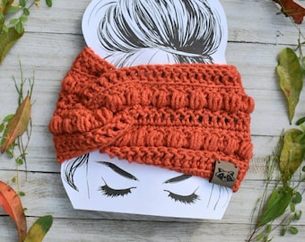 Crochet Headband pattern, women's earwarmer easy crochet pattern, crochet winter headbands digital pattern, Holly Dot Headband