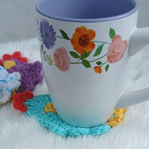 Penny Rug Coaster Pattern Henny Penny Coaster Digital Crochet Pattern, Instant Download Easy Mug ...