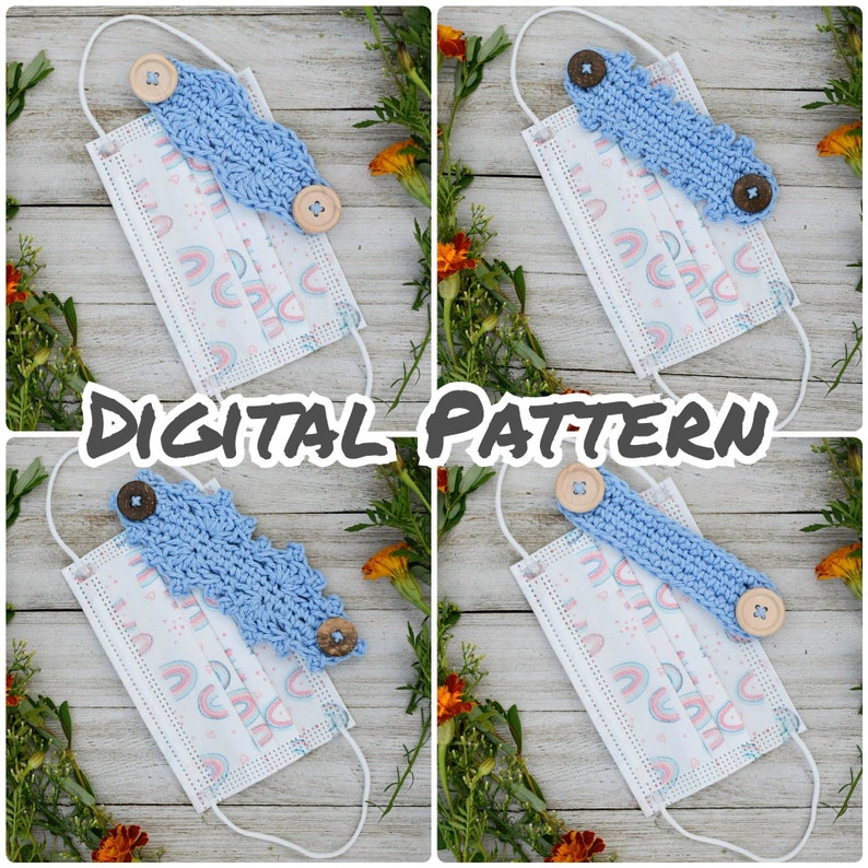 Face mask extenders crochet ear saver pattern easy crochet Etsy