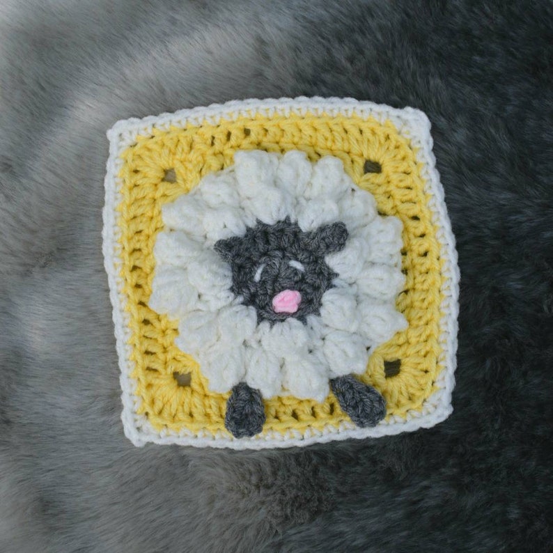 Sheep Granny Square Crochet Pattern Instant Download Pdf Etsy