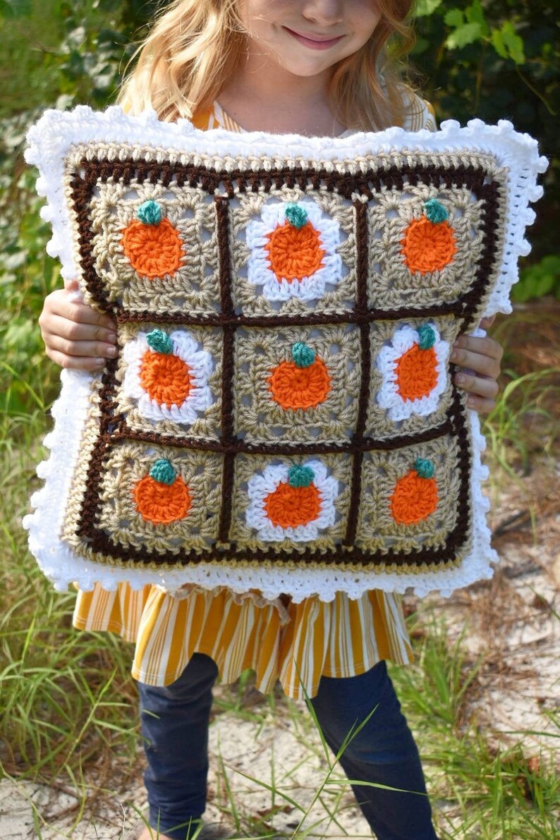 Pumpkin Granny Square Crochet Pattern, Easy Beginner (PDF Pattern) image 5