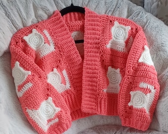 Crochet Cat Granny Square Pattern – Easy PDF Download