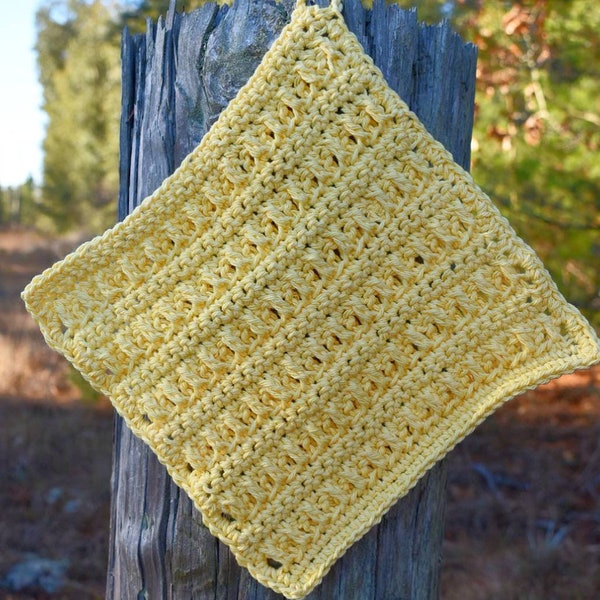 Dishcloth Crochet Pattern, instant download easy crochet pattern, washcloth pattern, cotton facecloth pattern