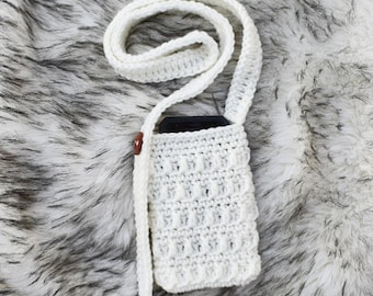 Crochet Phone Bag Pattern -  easy crochet pattern for beginners - minimalist phone purse instant download pdf -  crochet phone case pattern