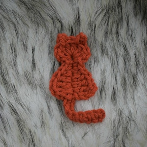 Super Simple Cat Applique Crochet Pattern, instant download pdf easy crochet pattern, kitty cat design, beginner crochet cat embellishment image 9