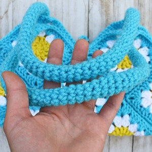 Crochet Pattern daisy flower granny square purse instructions instant download pdf crochet tutorial crochet flower handbag pattern image 5