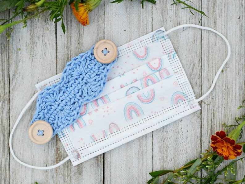 Face mask extenders crochet ear saver pattern easy crochet Etsy