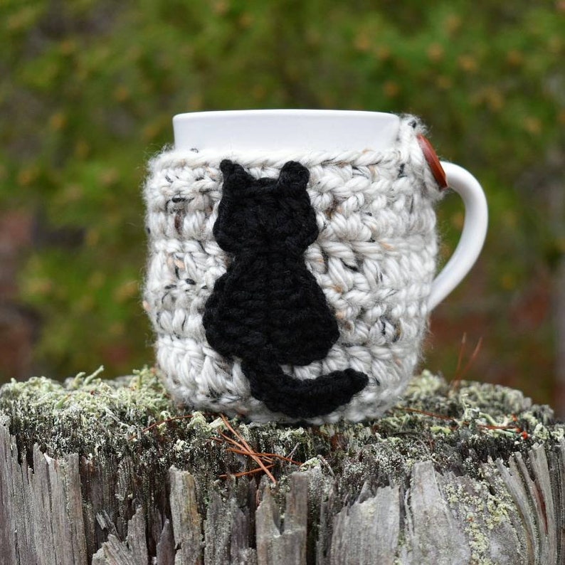 Super Simple Cat Applique Crochet Pattern, instant download pdf easy crochet pattern, kitty cat design, beginner crochet cat embellishment image 4