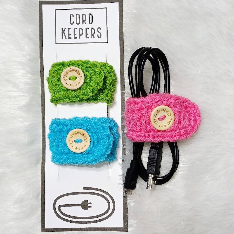 Crocheted Cord Holder - Etsy