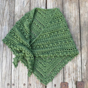 Torreya Triangle Shawl Pattern, Easy Crochet Wrap Pattern, Women's ...