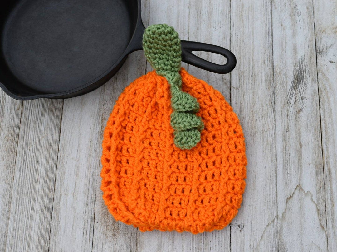 Pumpkin Hot Pad Crochet Pattern Instant Download Digital Easy Etsy