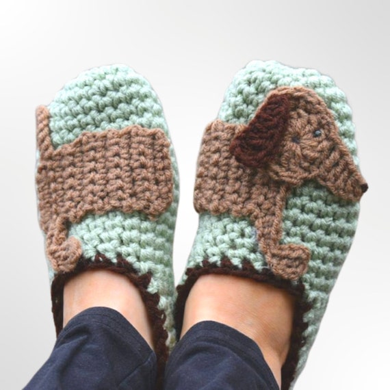 Patr n zapatilla de perro a crochet pantuflas para perro